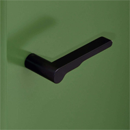 Wind Mortise Handle on Rose - Etna Blac